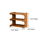 Estantería de almacenamiento/zapatero escandinavo contemporáneo rectangular de bambú nan de MDF, de 2/3/4/5/6 niveles para entradas y sala de estar