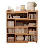 Contemporary Scandinavian Rectangular Eco-Friendly Board Storage Bookshelf 3/4-Tier For Bedroom