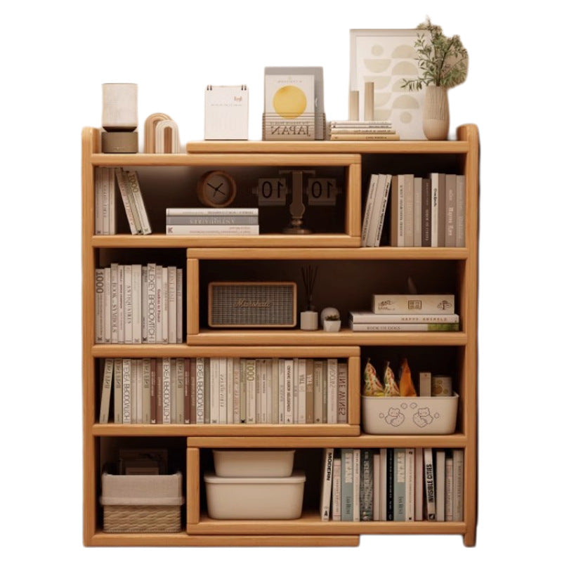 Contemporary Scandinavian Rectangular Eco-Friendly Board Storage Bookshelf 3/4-Tier For Bedroom