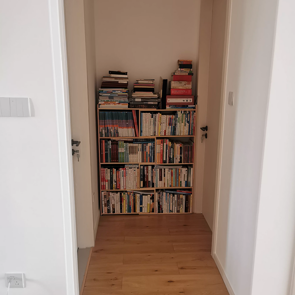 Contemporary Scandinavian Rectangular Eco-Friendly Board Storage Bookshelf 3/4-Tier For Bedroom