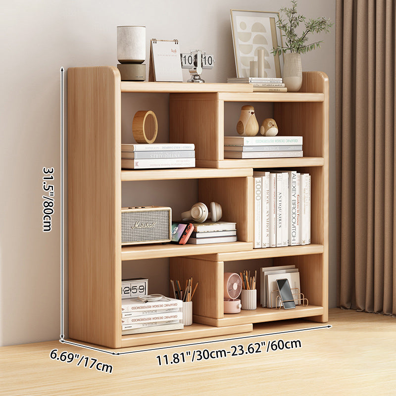 Contemporary Scandinavian Rectangular Eco-Friendly Board Storage Bookshelf 3/4-Tier For Bedroom