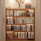 Contemporary Scandinavian Rectangular Eco-Friendly Board Storage Bookshelf 3/4-Tier For Bedroom