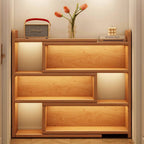 Contemporary Scandinavian Rectangular Eco-Friendly Board Storage Bookshelf 3/4-Tier For Bedroom