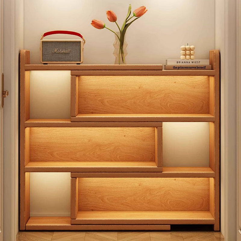 Contemporary Scandinavian Rectangular Eco-Friendly Board Storage Bookshelf 3/4-Tier For Bedroom