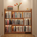 Contemporary Scandinavian Rectangular Eco-Friendly Board Storage Bookshelf 3/4-Tier For Bedroom