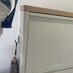Modern Minimalist Steel Slim Rectangular Shoe Storage With Flip Drawers 3/4 Tier For Entryway
