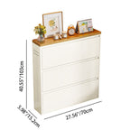 Modern Minimalist Steel Slim Rectangular Shoe Storage With Flip Drawers 3/4 Tier For Entryway