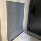 Modern Minimalist Steel Slim Rectangular Shoe Storage With Flip Drawers 3/4 Tier For Entryway
