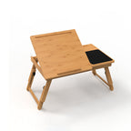 Adjustable Foldable Bamboo Bed Desks - Simplicity Ergonomic Laptop Table For Bedroom & Study