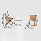 Contemporary Retro Solid Wood Plywood & Iron Round Square Coffee Table And Chair Set For Balcony & Living Room