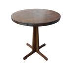 Contemporary Retro Solid Wood Plywood & Iron Round Square Coffee Table And Chair Set For Balcony & Living Room