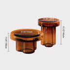Contemporary Scandinavian Round Glass Coffee Table For Living Room