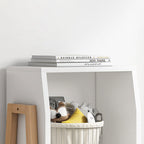Estantería de aglomerado de fibra de madera de densidad media y pino macizo, cuadrada, moderna minimalista, tipo 1/2 armario para sala de estar