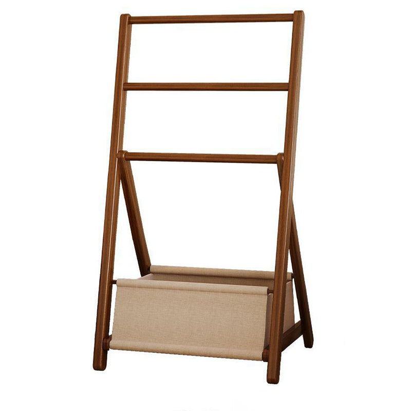 Estante expositor de bambú con estructura triangular modernista minimalista y bordes redondeados para salón