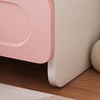 Contemporary Creative Kids Square MDF Nightstand 2-Drawer For Bedroom