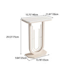 Mesa Consola Rectangular Moderna Minimalista de Hierro y Piedra Sinterizada de 1 Nivel para Entradas
