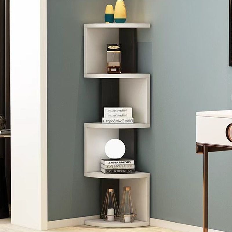 Modern Minimalist Rectangular Particle Board Bookshelves 4/5-Tier For Living Room