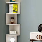 Modern Minimalist Rectangular Particle Board Bookshelves 4/5-Tier For Living Room