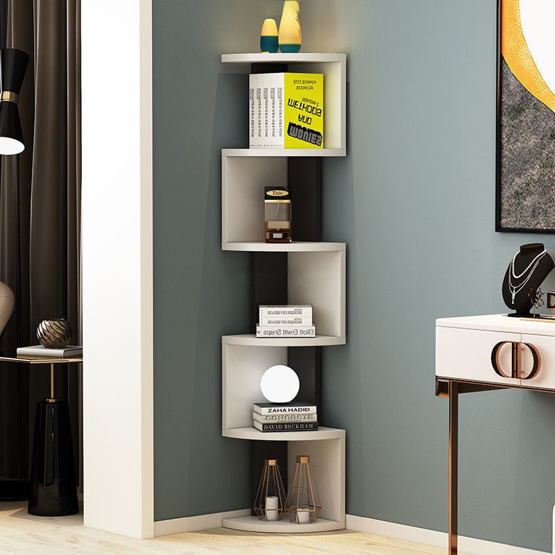 Modern Minimalist Rectangular Particle Board Bookshelves 4/5-Tier For Living Room