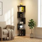 Modern Minimalist Rectangular Particle Board Bookshelves 4/5-Tier For Living Room