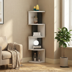 Modern Minimalist Rectangular Particle Board Bookshelves 4/5-Tier For Living Room