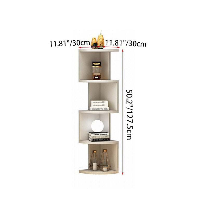 Modern Minimalist Rectangular Particle Board Bookshelves 4/5-Tier For Living Room