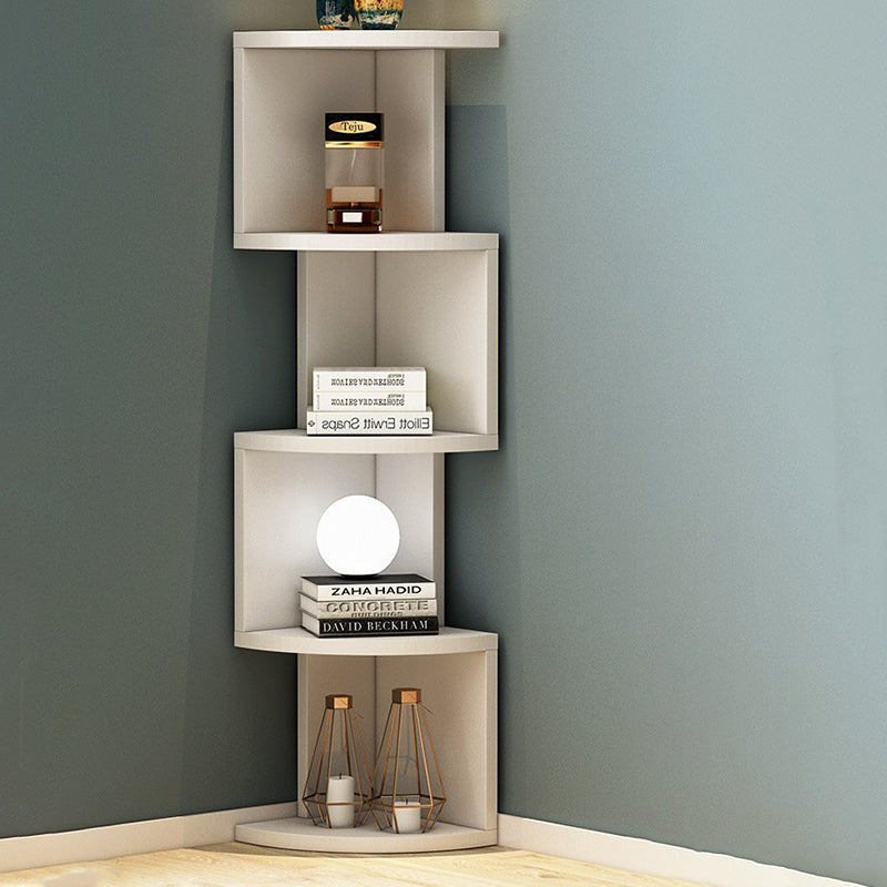 Modern Minimalist Rectangular Particle Board Bookshelves 4/5-Tier For Living Room
