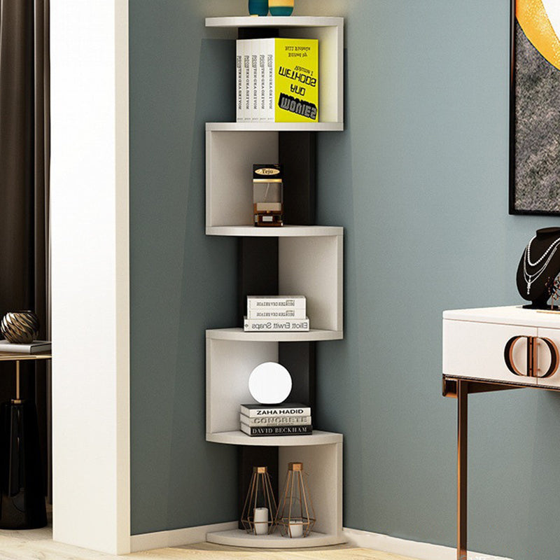 Modern Minimalist Rectangular Particle Board Bookshelves 4/5-Tier For Living Room