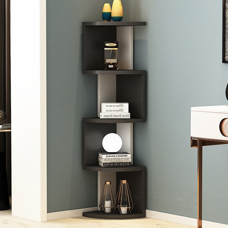 Modern Minimalist Rectangular Particle Board Bookshelves 4/5-Tier For Living Room