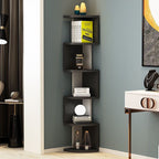 Modern Minimalist Rectangular Particle Board Bookshelves 4/5-Tier For Living Room