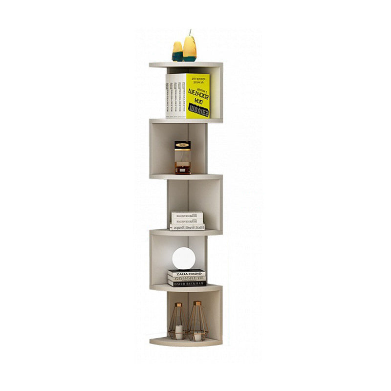 Modern Minimalist Rectangular Particle Board Bookshelves 4/5-Tier For Living Room