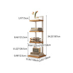 Modern Minimalist Square Rectangular Particle Board Steel Pipe Bookshelf 4/6/8/10-Tier For Living Room