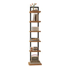 Modern Minimalist Square Rectangular Particle Board Steel Pipe Bookshelf 4/6/8/10-Tier For Living Room
