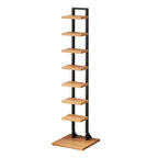 Modern Minimalist Square Rectangular Particle Board Steel Pipe Bookshelf 4/6/8/10-Tier For Living Room
