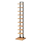 Modern Minimalist Square Rectangular Particle Board Steel Pipe Bookshelf 4/6/8/10-Tier For Living Room
