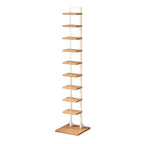 Modern Minimalist Square Rectangular Particle Board Steel Pipe Bookshelf 4/6/8/10-Tier For Living Room