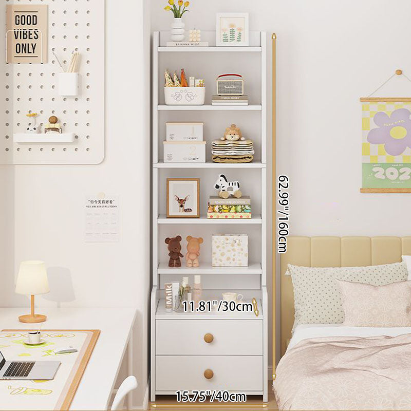 Mesita de noche contemporánea nórdica cuadrada/rectangular de tablero de densidad, 4/6 niveles para dormitorio