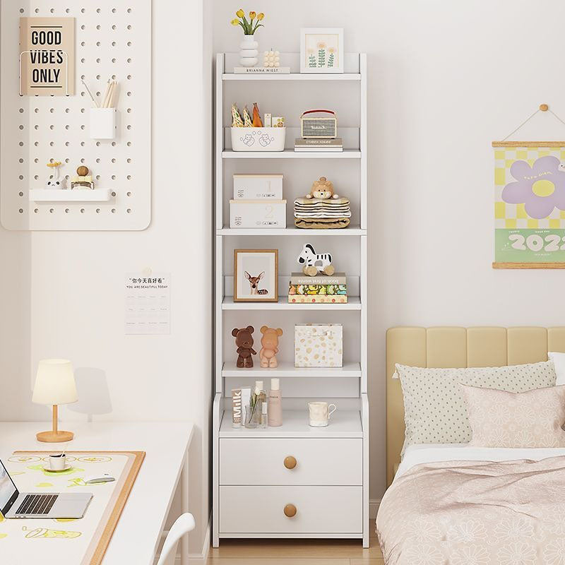 Contemporary Nordic Square Rectangular Density Board Nightstand 4/6-Tier For Bedroom