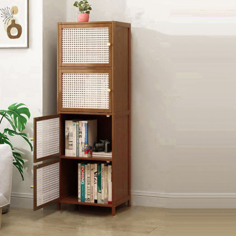 Contemporary Nordic Square Rectangular Nan Bamboo Fiberboard Storage Cabinet 2/3/4/5-Tier For Living Room