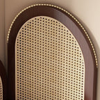 Traditional Chinese Fan-shaped Curved Nan Bamboo Rattan Weaving Corner Shelf Unit 4-Tier For Living Room