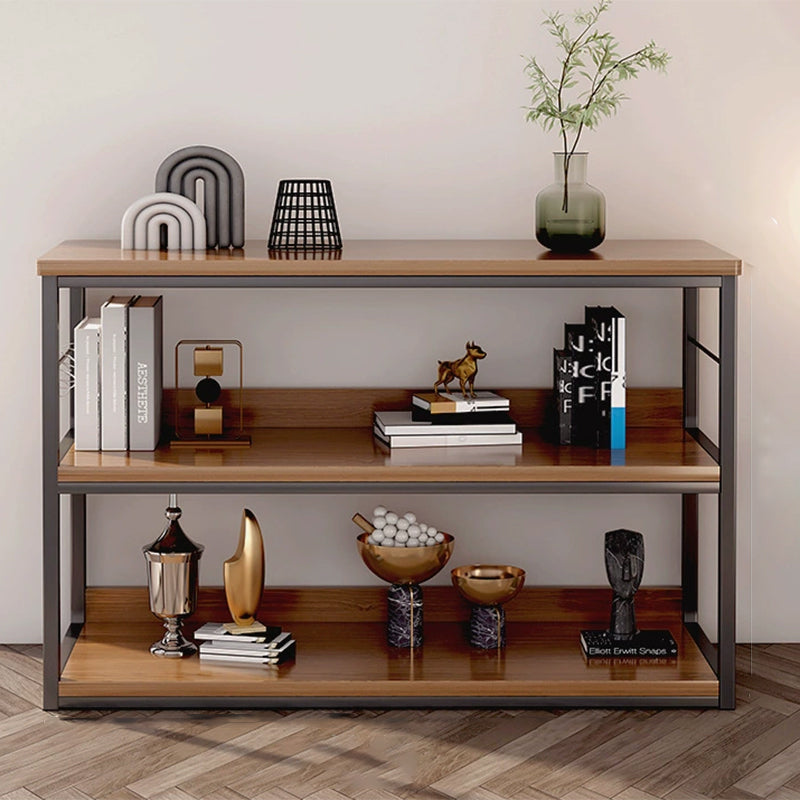 Modern Minimalist Rectangular Particleboard Iron Display Rack 3-Tier For Living Room