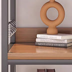 Modern Minimalist Rectangular Particleboard Iron Display Rack 3-Tier For Living Room