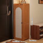 Traditional Japanese Rectangular Nan Bamboo Plastic Rattan MDF Weaving Shoe Storage 6/7/8-Tier For Entryways