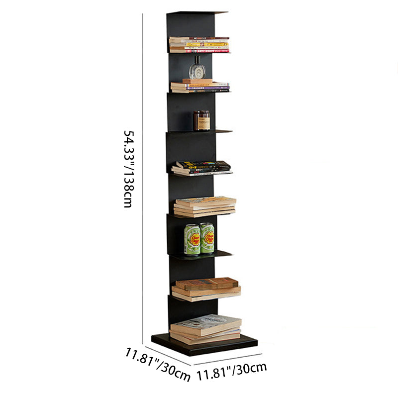 Estantería rectangular moderna minimalista de acero al carbono de 5/6/8/9 niveles para sala de estar