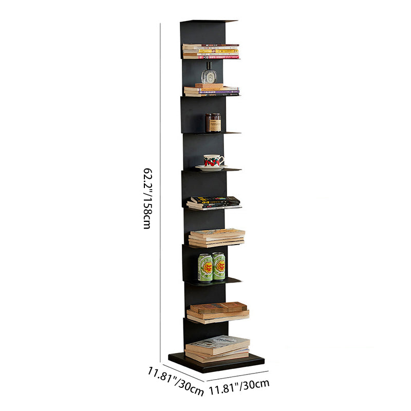 Estantería rectangular moderna minimalista de acero al carbono de 5/6/8/9 niveles para sala de estar