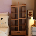 Modern Minimalist Rectangular Solid Wood Eco Board Bookshelf 9-Tier For Living Room