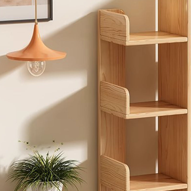 Modern Minimalist Rectangular Solid Wood Eco Board Bookshelf 9-Tier For Living Room