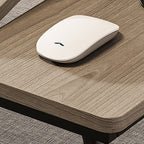 Escritorios rectangulares contemporáneos nórdicos de acero al carbono y MDF, plegables, con ángulo ajustable y 2 bandejas para estudio