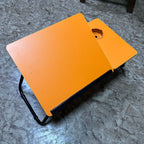 Escritorios rectangulares contemporáneos nórdicos de acero al carbono y MDF, plegables, con ángulo ajustable y 2 bandejas para estudio
