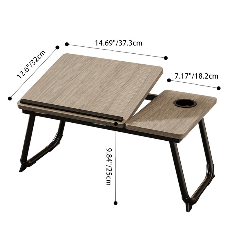 Escritorios rectangulares contemporáneos nórdicos de acero al carbono y MDF, plegables, con ángulo ajustable y 2 bandejas para estudio